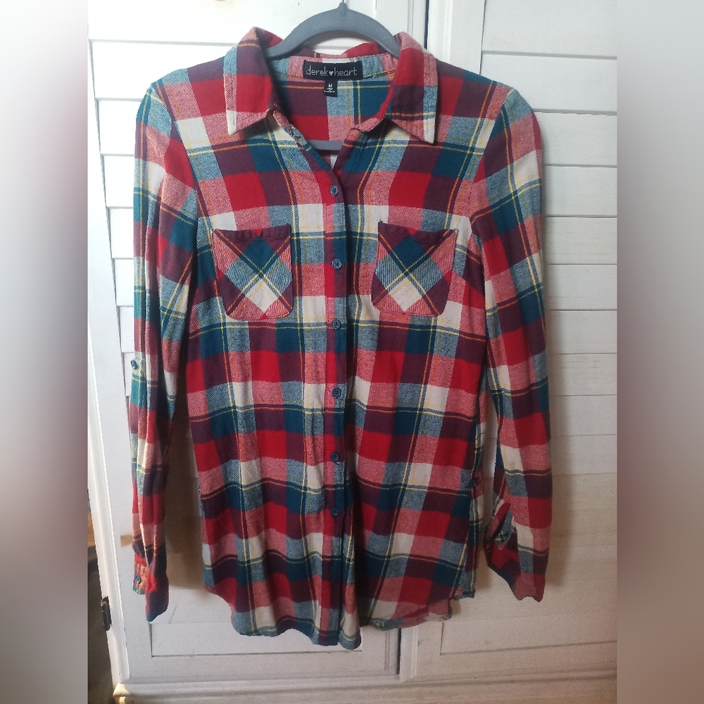 Plaid Button-Up Shirt